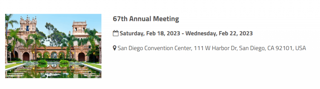 Biophysical Society Annual Meeting 2023 2 BPS23