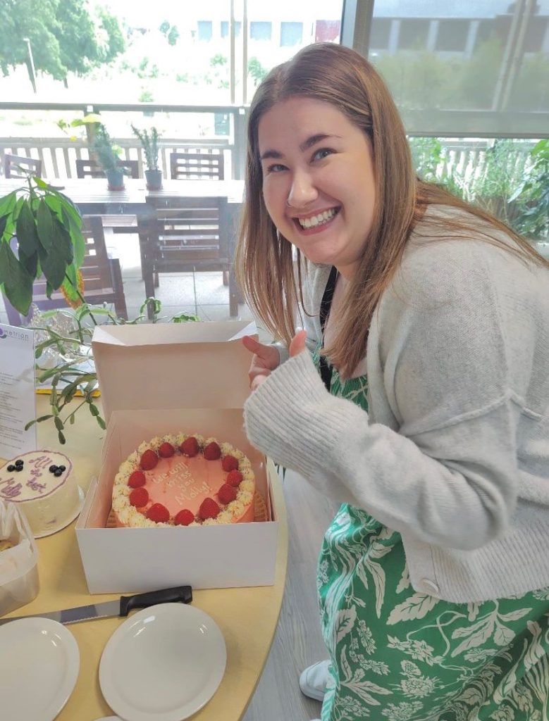 Industrial placement review: Molly Rowlett 4 Molly Rowlett leaving cake